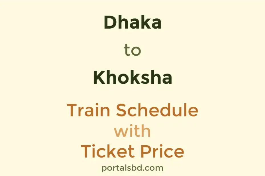 Dhaka to Khoksha Train Schedule with Ticket Price