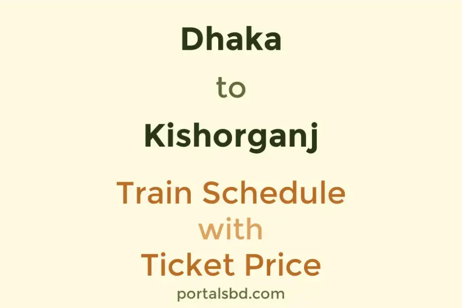 Dhaka to Kishorganj Train Schedule with Ticket Price