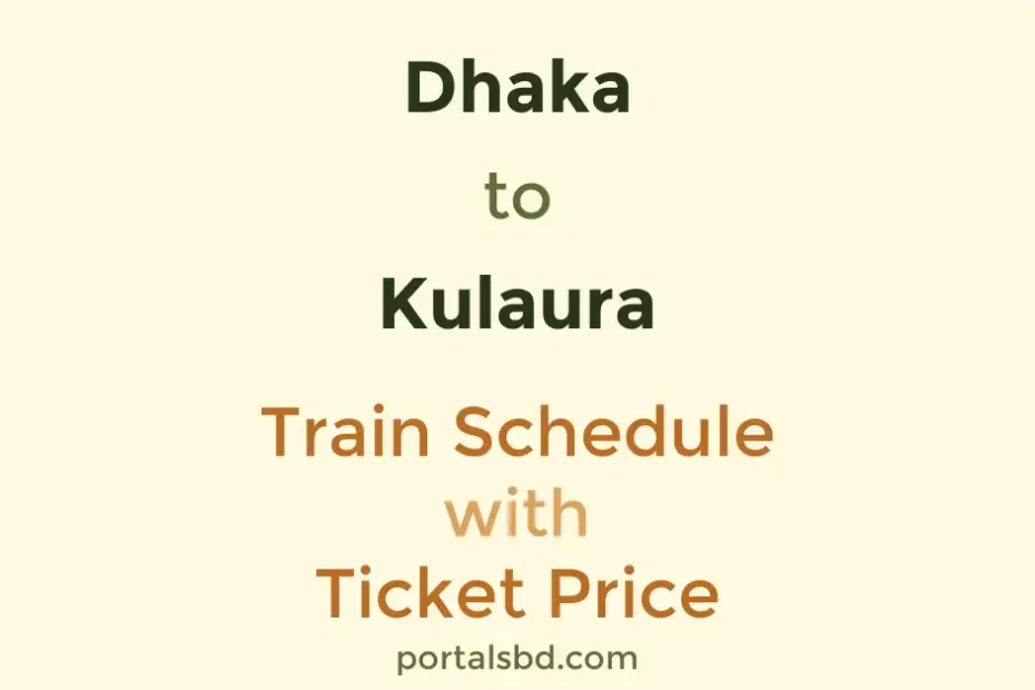 Dhaka to Kulaura Train Schedule with Ticket Price