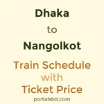 Dhaka to Nangolkot Train Schedule with Ticket Price