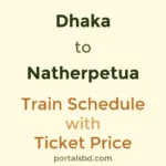Dhaka to Natherpetua Train Schedule with Ticket Price