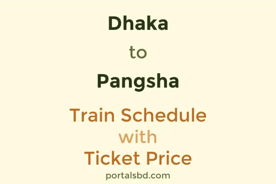 Dhaka to Pangsha Train Schedule with Ticket Price