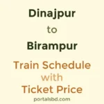 Dinajpur to Birampur Train Schedule with Ticket Price