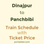 Dinajpur to Panchbibi Train Schedule with Ticket Price