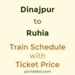 Dinajpur to Ruhia Train Schedule with Ticket Price