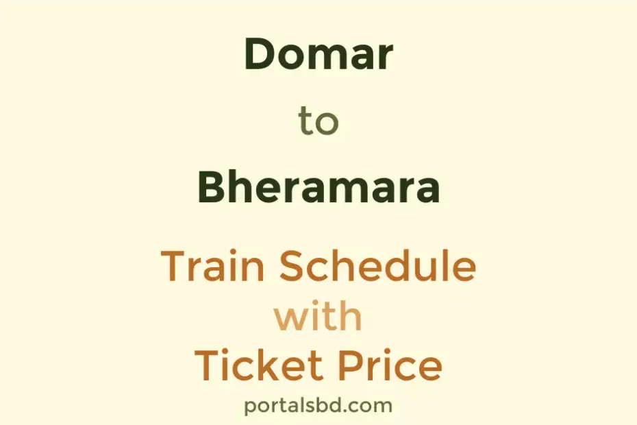 Domar to Bheramara Train Schedule with Ticket Price