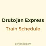 Drutojan Express Train Schedule