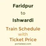 Faridpur to Ishwardi Train Schedule with Ticket Price