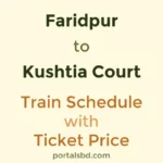 Faridpur to Kushtia Court Train Schedule with Ticket Price