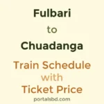 Fulbari to Chuadanga Train Schedule with Ticket Price