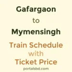 Gafargaon to Mymensingh Train Schedule with Ticket Price