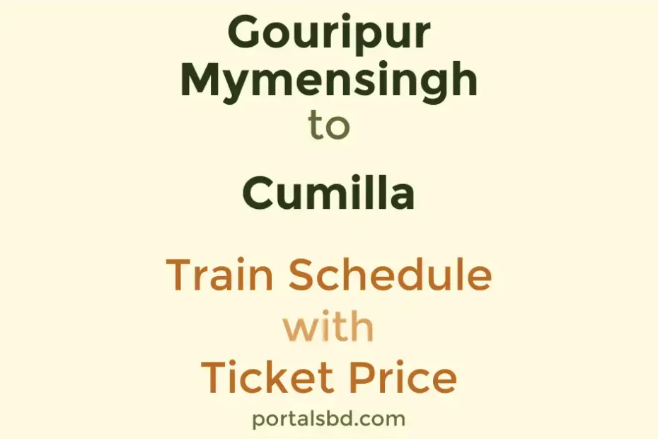 Gouripur Mymensingh to Cumilla Train Schedule with Ticket Price