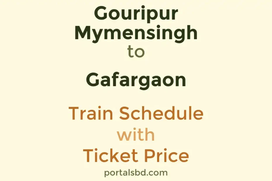 Gouripur Mymensingh to Gafargaon Train Schedule with Ticket Price