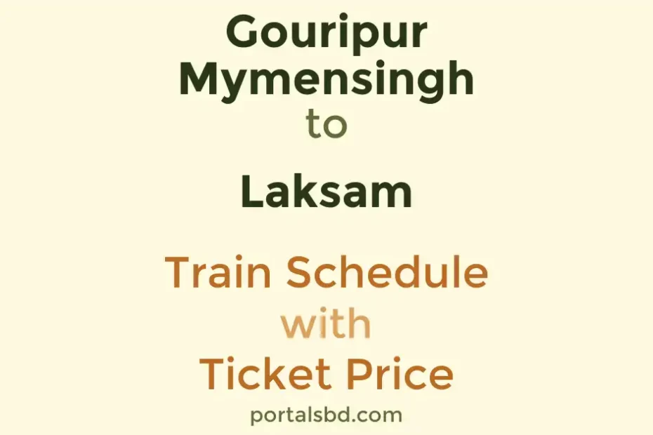 Gouripur Mymensingh to Laksam Train Schedule with Ticket Price