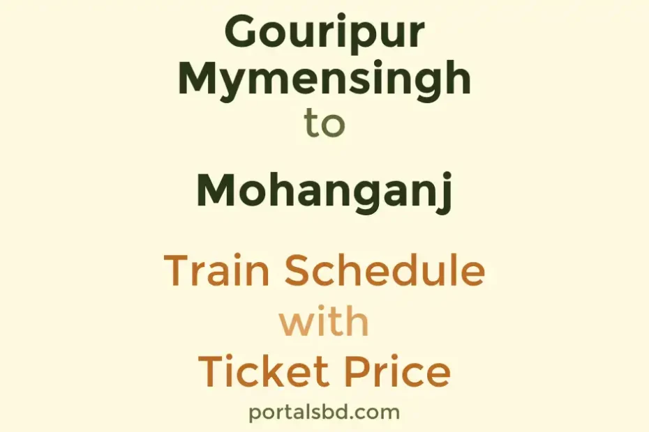 Gouripur Mymensingh to Mohanganj Train Schedule with Ticket Price