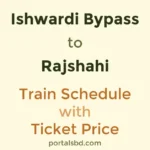 Ishwardi Bypass to Rajshahi Train Schedule with Ticket Price