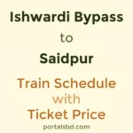 Ishwardi Bypass to Saidpur Train Schedule with Ticket Price