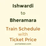 Ishwardi to Bheramara Train Schedule with Ticket Price