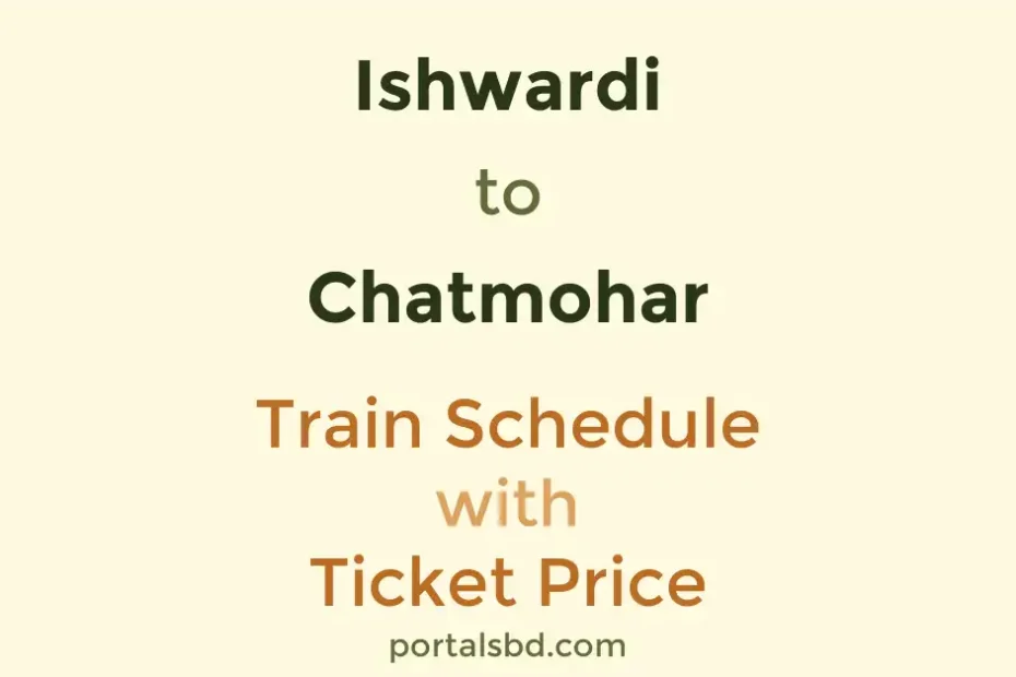 Ishwardi to Chatmohar Train Schedule with Ticket Price