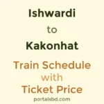 Ishwardi to Kakonhat Train Schedule with Ticket Price