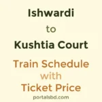 Ishwardi to Kushtia Court Train Schedule with Ticket Price