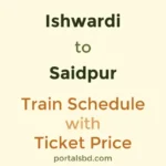 Ishwardi to Saidpur Train Schedule with Ticket Price