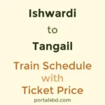 Ishwardi to Tangail Train Schedule with Ticket Price