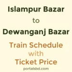 Islampur Bazar to Dewanganj Bazar Train Schedule with Ticket Price