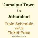 Jamalpur Town to Atharabari Train Schedule with Ticket Price