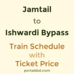Jamtail to Ishwardi Bypass Train Schedule with Ticket Price