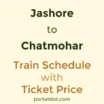 Jashore to Chatmohar Train Schedule with Ticket Price