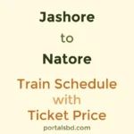 Jashore to Natore Train Schedule with Ticket Price