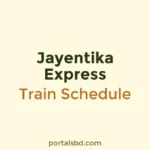 Jayentika Express Train Schedule