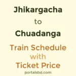 Jhikargacha to Chuadanga Train Schedule with Ticket Price