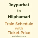 Joypurhat to Nilphamari Train Schedule with Ticket Price