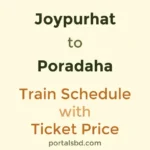 Joypurhat to Poradaha Train Schedule with Ticket Price