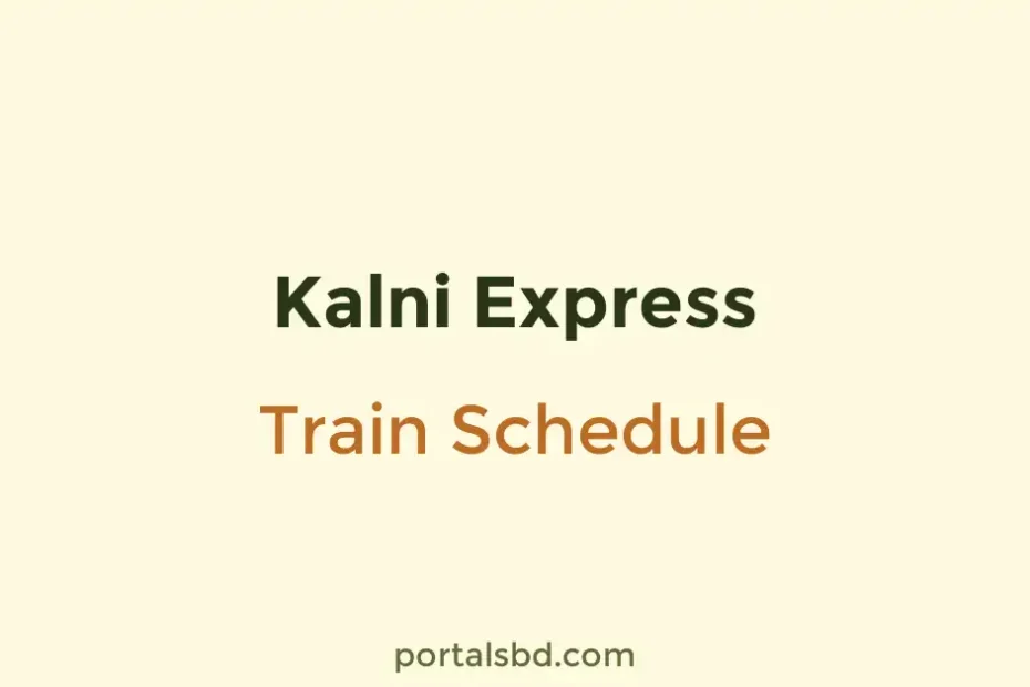 Kalni Express Train Schedule