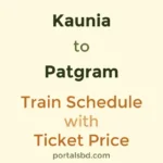 Kaunia to Patgram Train Schedule with Ticket Price