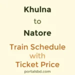 Khulna to Natore Train Schedule with Ticket Price