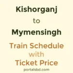 Kishorganj to Mymensingh Train Schedule with Ticket Price