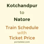 Kotchandpur to Natore Train Schedule with Ticket Price