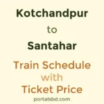 Kotchandpur to Santahar Train Schedule with Ticket Price