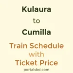 Kulaura to Cumilla Train Schedule with Ticket Price