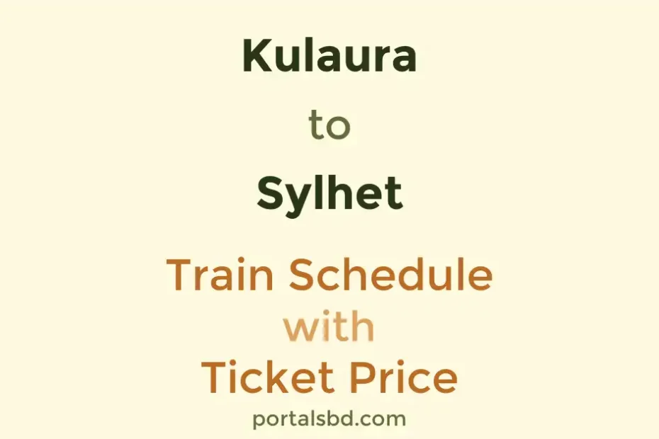 Kulaura to Sylhet Train Schedule with Ticket Price
