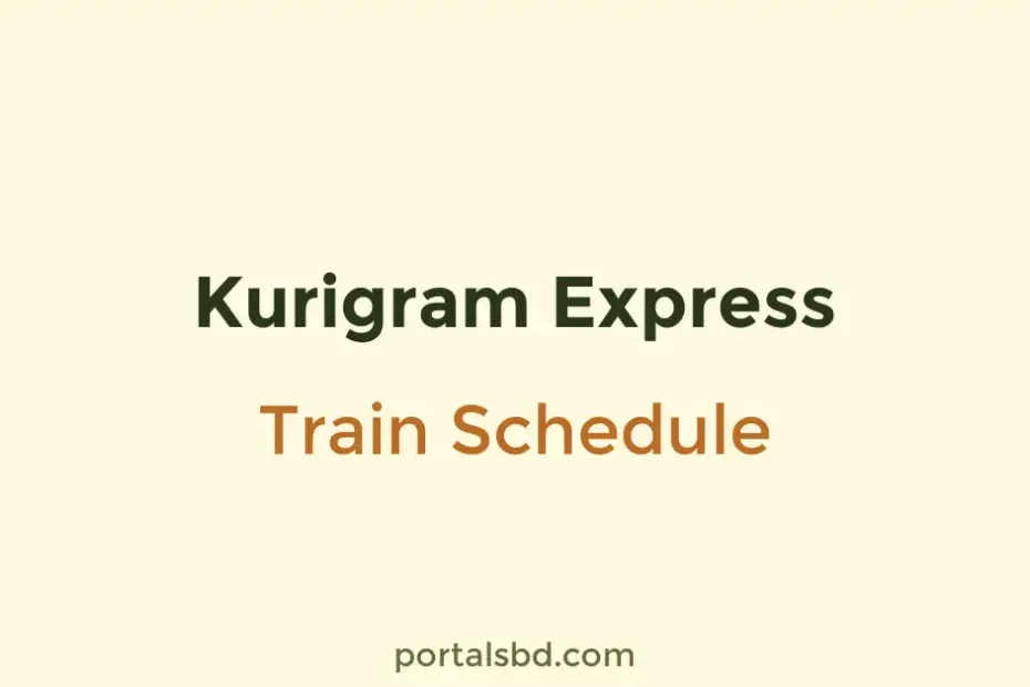 Kurigram Express Train Schedule