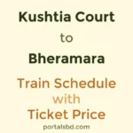 Kushtia Court to Bheramara Train Schedule with Ticket Price