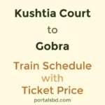 Kushtia Court to Gobra Train Schedule with Ticket Price