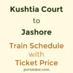 Kushtia Court to Jashore Train Schedule with Ticket Price
