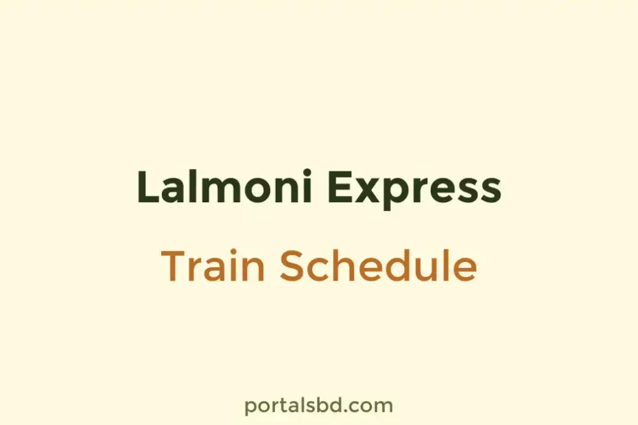 Lalmoni Express Train Schedule