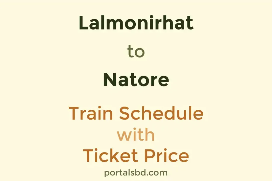 Lalmonirhat to Natore Train Schedule with Ticket Price
